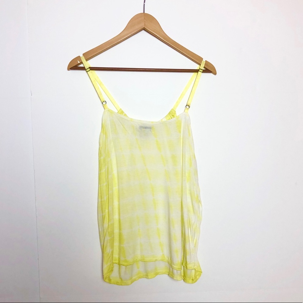 Lucky Brand Yellow Tie Dye Tank Top Size S